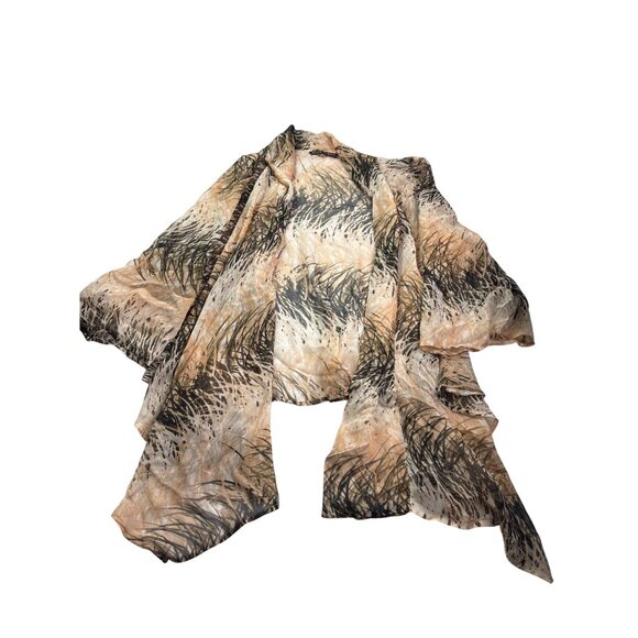 Vintage Y2K Pure Sugar Womens Silk Open Front Kimono Sheer Fairy Whimsical - Picture 1 of 8